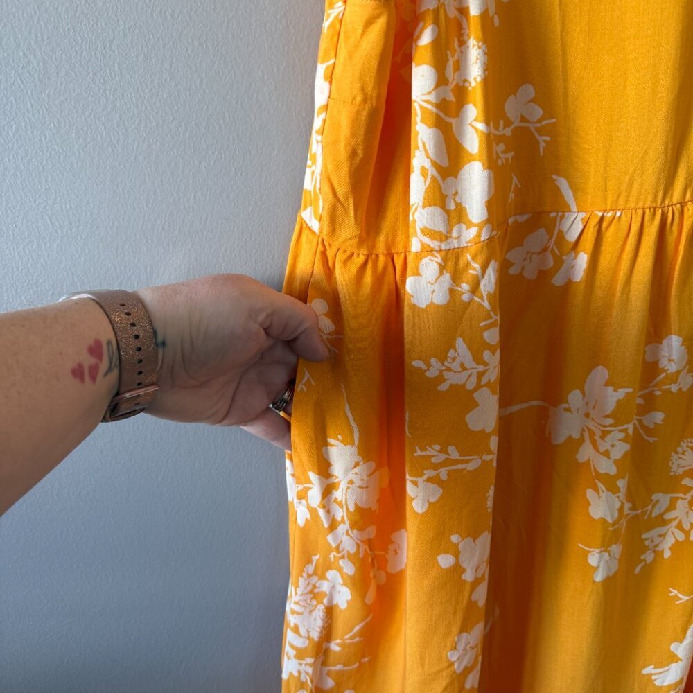 Women's Plus 2 NWT Torrid Tiered Tank Mini Dress Tropical Floral Iceland Poppy - Picture 6 of 9
